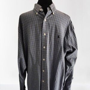 Vintage Ralph Lauren Blake Men's Long Sleeve Button Dress Shirt Size Large